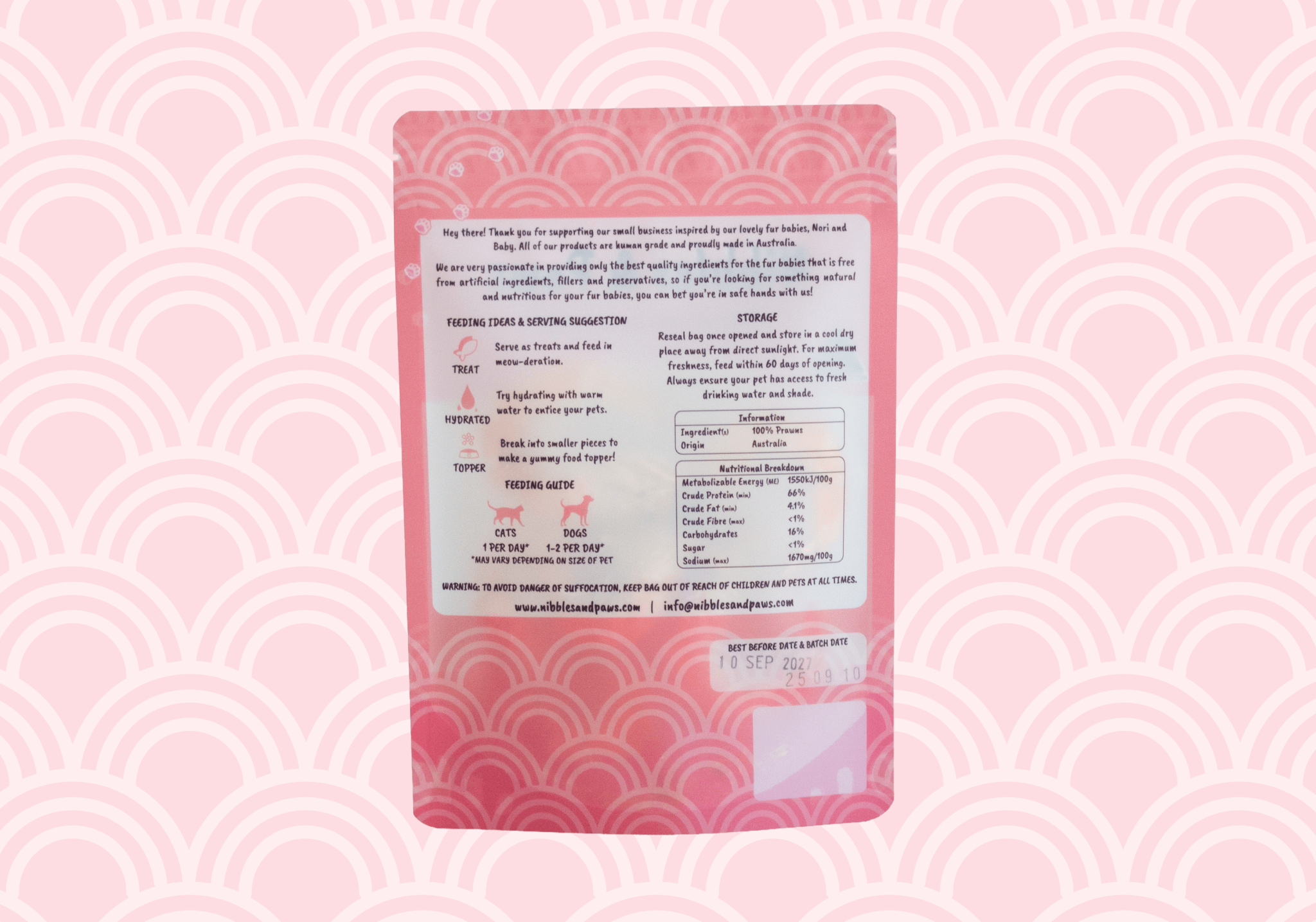 Freeze Dried Australian Prawn 30g 🦐