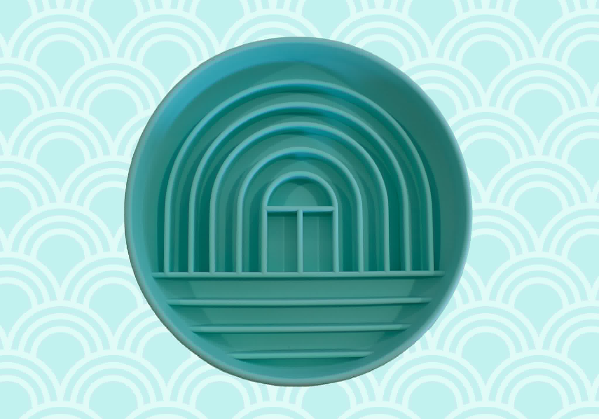 Silicone Rainbow Slow Feeder - Interactive Anti-Gulping Enrichment Mat for Dogs & Cats